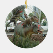 Bestrijding van Dinosaur-Ornament Keramisch Ornament (Achterkant)