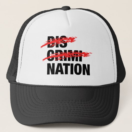 Bestrijding van discriminatie trucker pet (Voorkant)