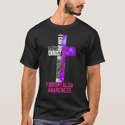 Bestrijding van fibromyalgie krijger Paarse lintpi T-shirt (Voorkant)