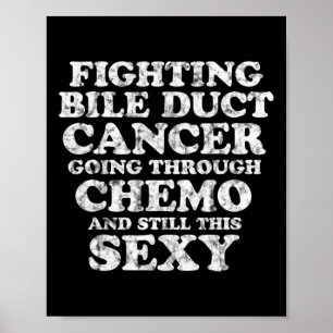 Bestrijding van galwegkanker Chemo Y Quote Inspira Poster