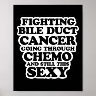 Bestrijding van galwegkanker Chemo Y Quote Inspira Poster