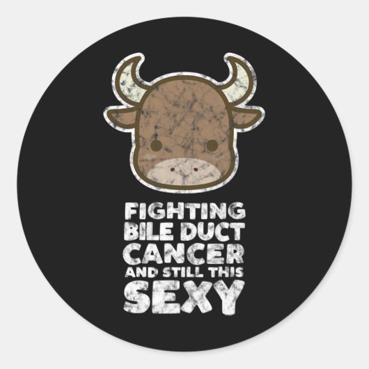 Bestrijding van galwegkanker nog steeds deze y quo ronde sticker (Voorkant)