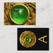 BESTRIJDING VAN GRIFFINS MONOGRAM Gold Green Emera Visitekaartje (Voorkant / Achterkant)