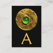 BESTRIJDING VAN GRIFFINS MONOGRAM Gold Green Emera Visitekaartje (Achterkant)