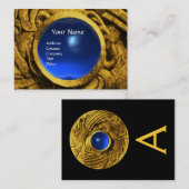 BESTRIJDING VAN GRIFFINS MONOGRAM goudblauw saffie Visitekaartje (Voorkant / Achterkant)