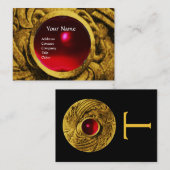 BESTRIJDING VAN GRIFFINS MONOGRAM, gouden zwarte r Visitekaartje (Voorkant / Achterkant)