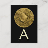 BESTRIJDING VAN GRIFFINS MONOGRAM, goudmetallisch Visitekaartje (Achterkant)