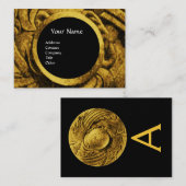 BESTRIJDING VAN GRIFFINS MONOGRAM, goudmetallisch  Visitekaartje (Voorkant / Achterkant)