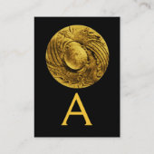 BESTRIJDING VAN GRIFFINS MONOGRAM, goudmetallisch  Visitekaartje (Achterkant)