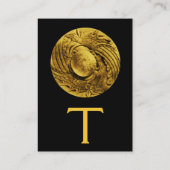 BESTRIJDING VAN GRIFFINS MONOGRAM, goudzwart Visitekaartje (Achterkant)