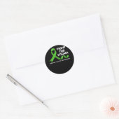 Bestrijding van het bewustzijn van de geestelijke  ronde sticker (Envelop)
