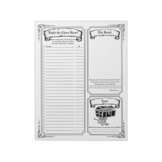 Bestrijding van het borstbeest blanco notitieblok (Linkerzijde)