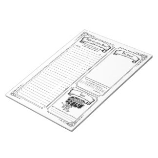 Bestrijding van het borstbeest blanco notitieblok