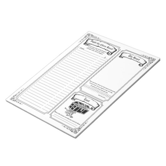 Bestrijding van het borstbeest blanco notitieblok (Schuin)