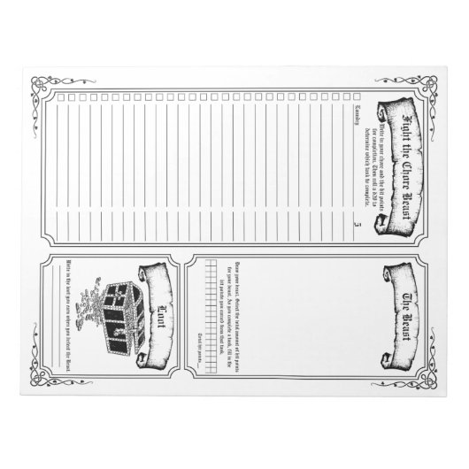 Bestrijding van het borstbeest blanco notitieblok (Voorkant)