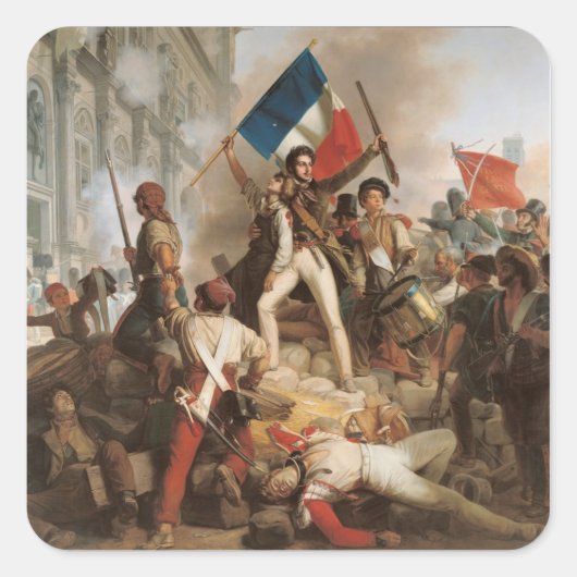 Bestrijding van het Hotel de Ville Vierkante Sticker (Voorkant)