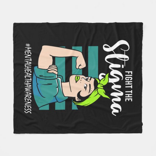Bestrijding van het Stigma Mind Stability Awarenes Fleece Deken (Voorkant (Horizontaal))