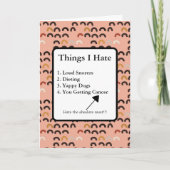 Bestrijding van kanker lichte Humor Kaart (Voorkant)