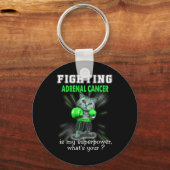 Bestrijding van katten-bijnierkanker Bewustheid Su Sleutelhanger (Voorkant)
