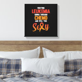 Bestrijding van leukemie Bewustmaking Oranje kools Canvas Afdruk (Insitu (Slaapkamer))