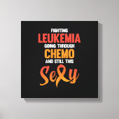 Bestrijding van leukemie Bewustmaking Oranje kools Canvas Afdruk (Voorkant)