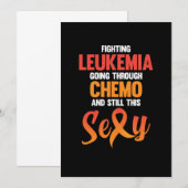 Bestrijding van leukemie Bewustmaking Oranje kools Kaart (Voorkant / Achterkant)