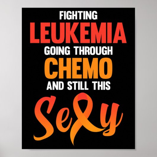 Bestrijding van leukemie Bewustmaking Oranje kools Poster (Voorkant)