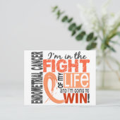 Bestrijding van mijn leven endometriumkanker briefkaart (Staand voorkant)