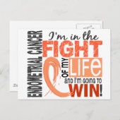 Bestrijding van mijn leven endometriumkanker briefkaart (Voorkant / Achterkant)