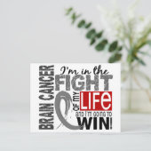 Bestrijding van mijn leven hersenkanker briefkaart (Staand voorkant)