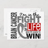 Bestrijding van mijn leven hersenkanker briefkaart (Voorkant / Achterkant)