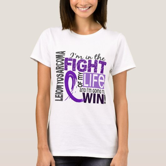 Bestrijding van mijn leven Leiomyosarcoma T-shirt (Voorkant)