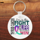 Bestrijding van mijn leven schildklierkanker sleutelhanger (Voorkant)