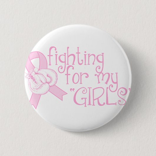 Bestrijding van mijn meisjes ronde button 5,7 cm (Voorkant)