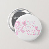 Bestrijding van mijn meisjes ronde button 5,7 cm (Voorkant /achterkant)