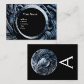 BESTRIJDING VAN MONOGRAM platina metallisch zwart Visitekaartje (Voorkant / Achterkant)