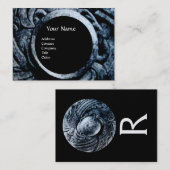 BESTRIJDING VAN MONOGRAM zwarte grijze parel Visitekaartje (Voorkant / Achterkant)