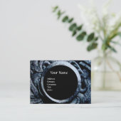 BESTRIJDING VAN MONOGRAM zwarte grijze parel Visitekaartje (Staand voorkant)