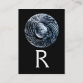 BESTRIJDING VAN MONOGRAM zwarte grijze parel Visitekaartje (Achterkant)