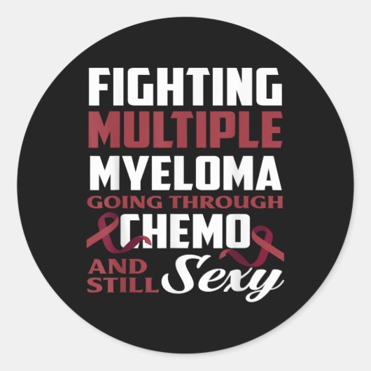 Bestrijding van multipel myeloom Chemo multipel my Ronde Sticker (Voorkant)