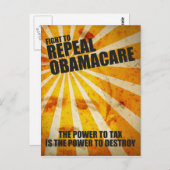 Bestrijding van Obamacare Briefkaart (Voorkant / Achterkant)