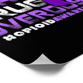 Bestrijding van overdosis opioïd Bewustzijn Grafis Poster (Hoek)