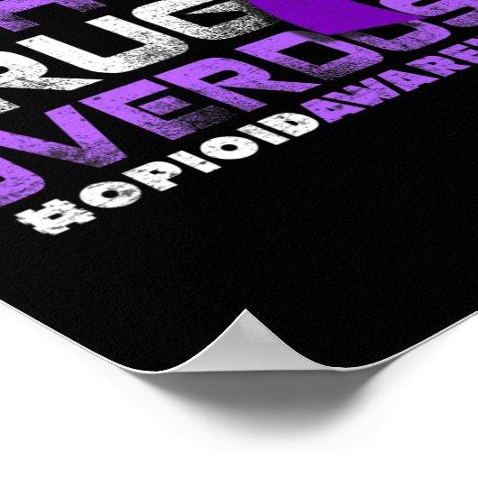 Bestrijding van overdosis opioïd Bewustzijn Grafis Poster (Hoek)