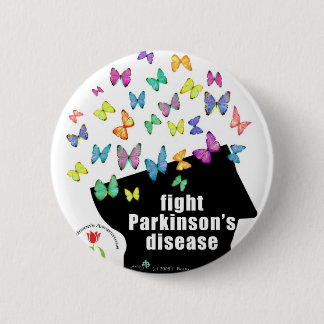bestrijding van pd - butterflies parkinson - bewus ronde button 5,7 cm