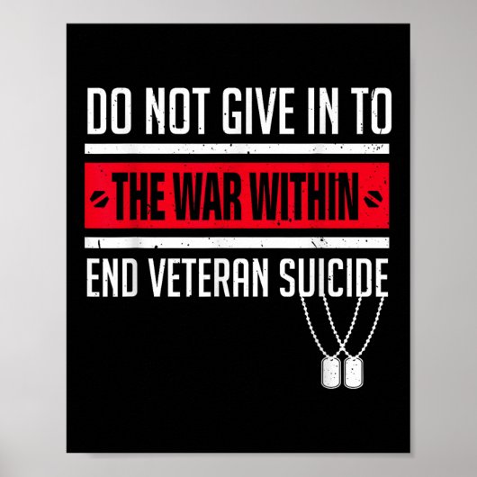 Bestrijding van PTSS-bewustzijn bij veteranenzelfm Poster (Voorkant)