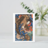 Bestrijding van reuzenkarp Kuniyoshi Japanse fijne Briefkaart (Staand voorkant)