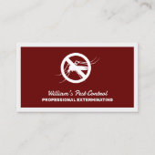 Bestrijding van schadelijke insecten visitekaartje (Voorkant)