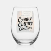 Bestrijding van Stemless Wine Glass Wijnglas Zonder Voet (Voorkant)