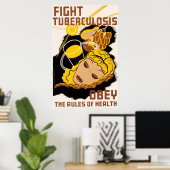 Bestrijding van tuberculose is een aantasting van  poster (Thuiskantoor)
