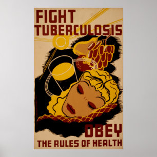 Bestrijding van Tuberculosis  WPA Health Poster